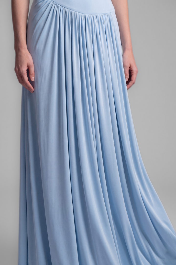 Celestia Asymmetrical Pleated Gown