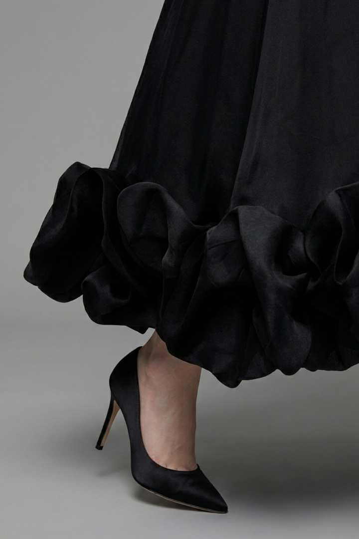 Percival Ruffle A-Line Gown