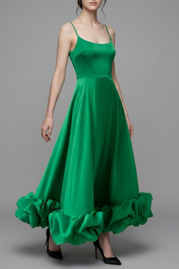 Percival Ruffle A-Line Gown