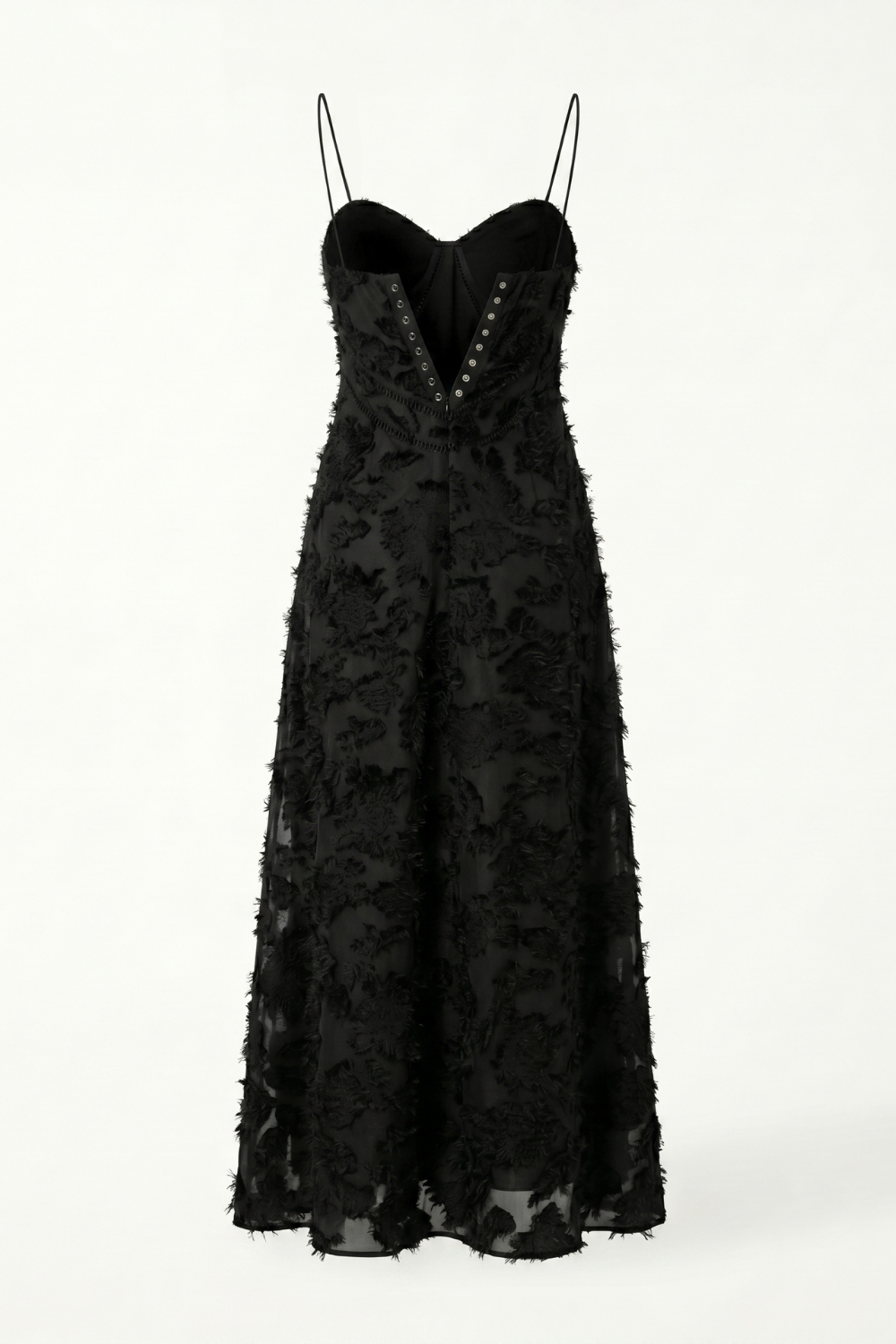 Felicia Floral Jacquard Square Neck Gown