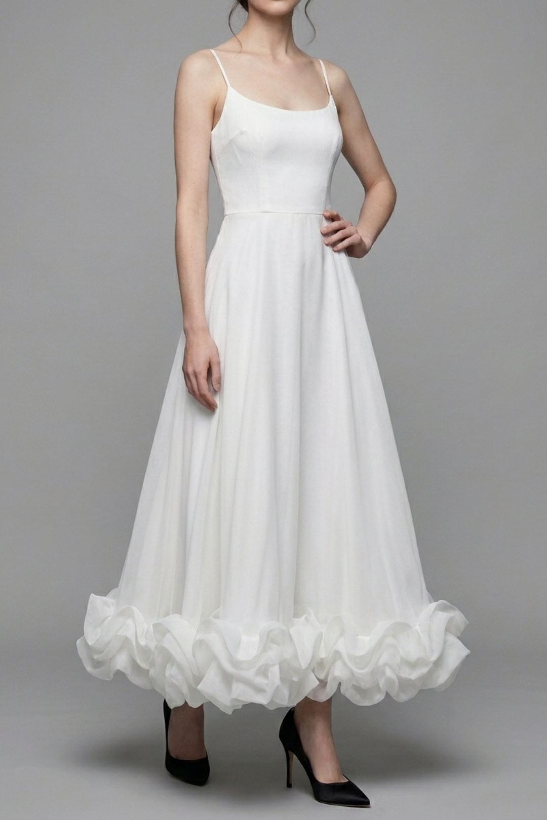 Percival Ruffle A-Line Gown