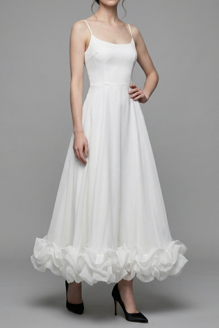 Percival Ruffle A-Line Gown