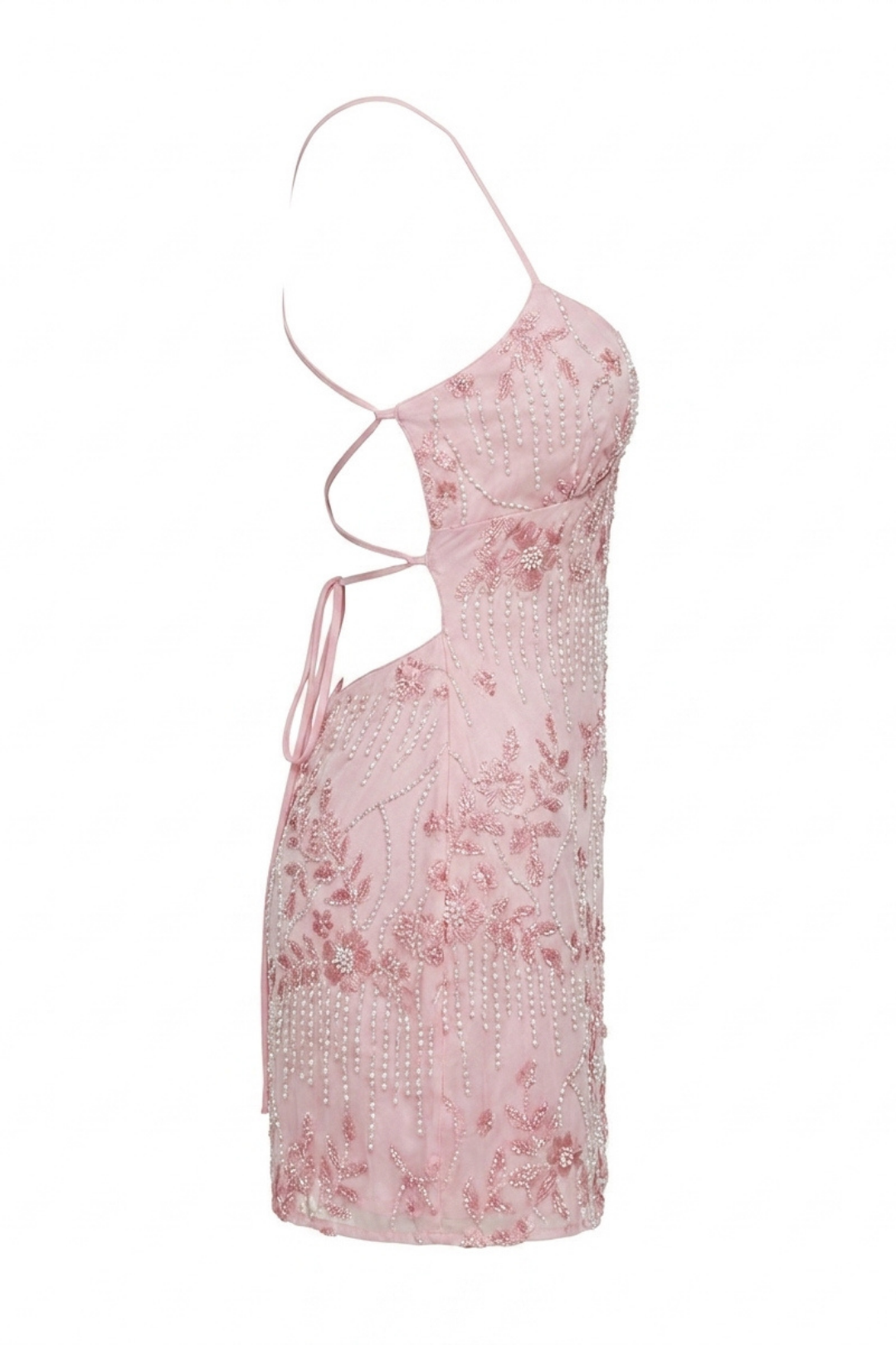 Cami Floral Beaded Sequin Mini Dress