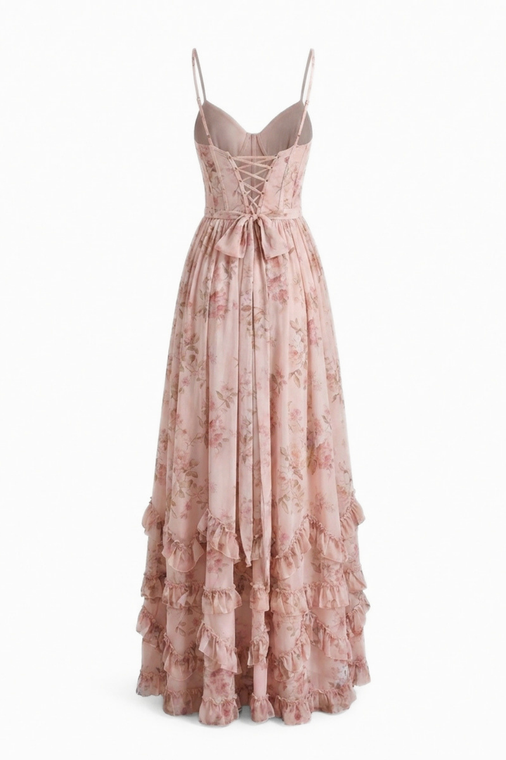 Uriel Halter Print Maxi Dress