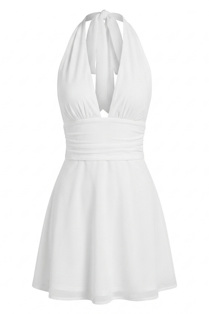 Elenor Wrap Tie Mini Dress