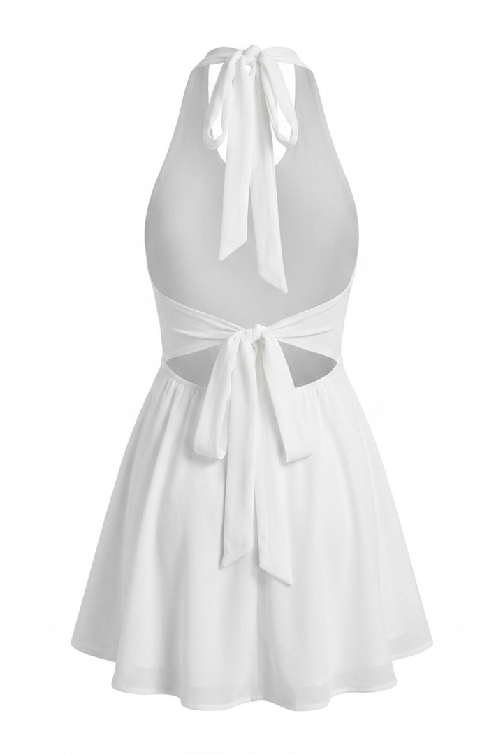 Elenor Wrap Tie Mini Dress