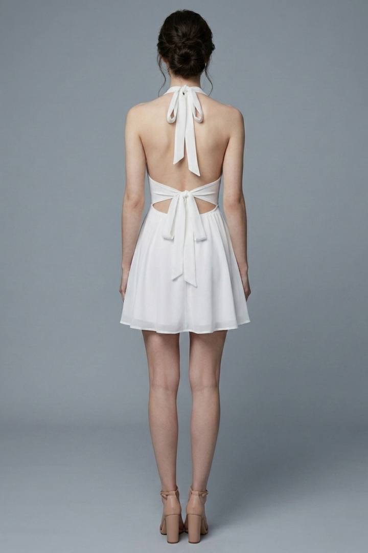 Elenor Wrap Tie Mini Dress