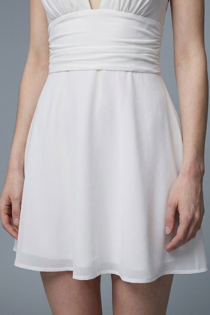 Elenor Wrap Tie Mini Dress