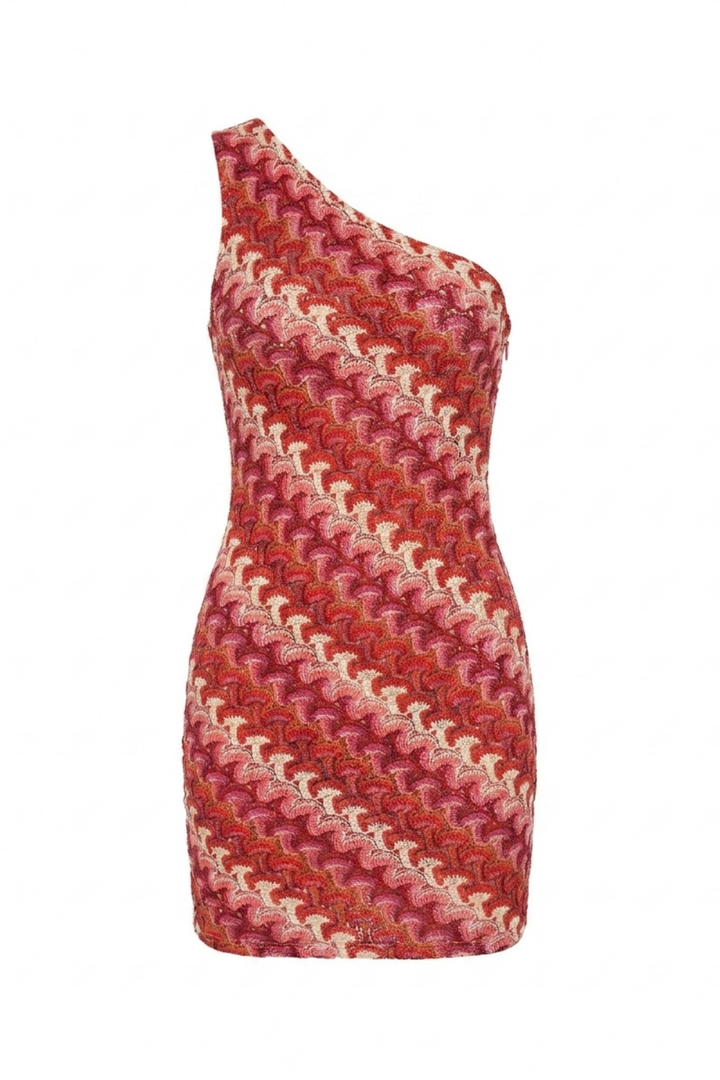 Bianca One Shoulder Knitted Mini Dress