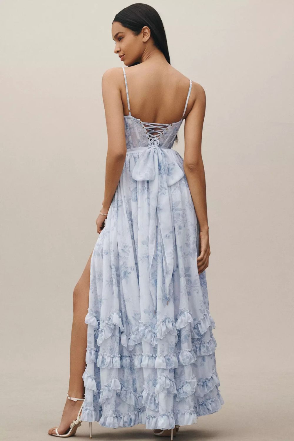 Uriel Halter Print Maxi Dress