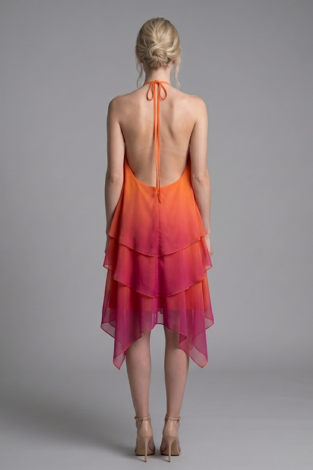 Stella Twin Flame Halter Open Back Mini Dress