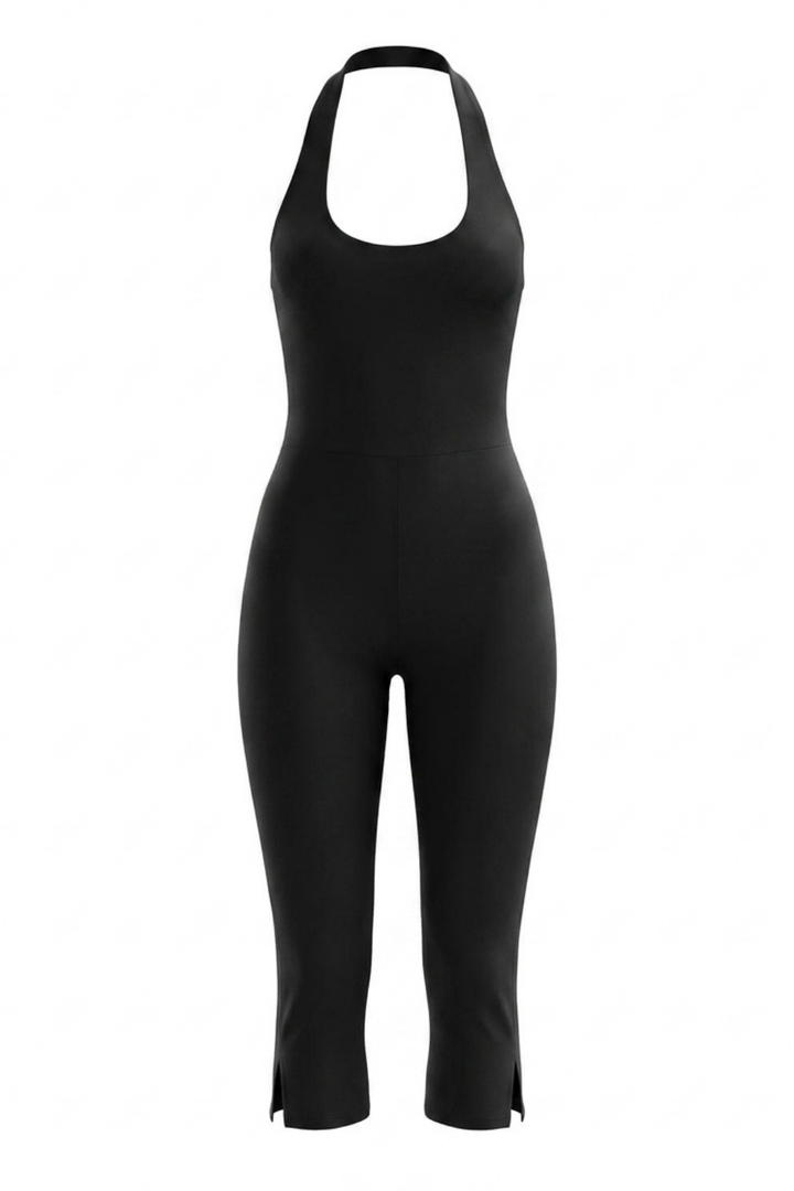 Kimi Halter Plunge Backless Jumpsuit