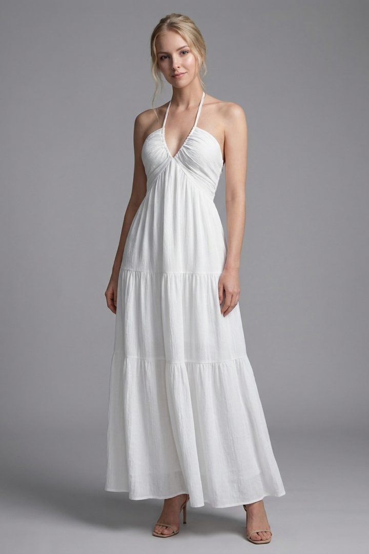 Liora Flowing Halter Maxi Dress