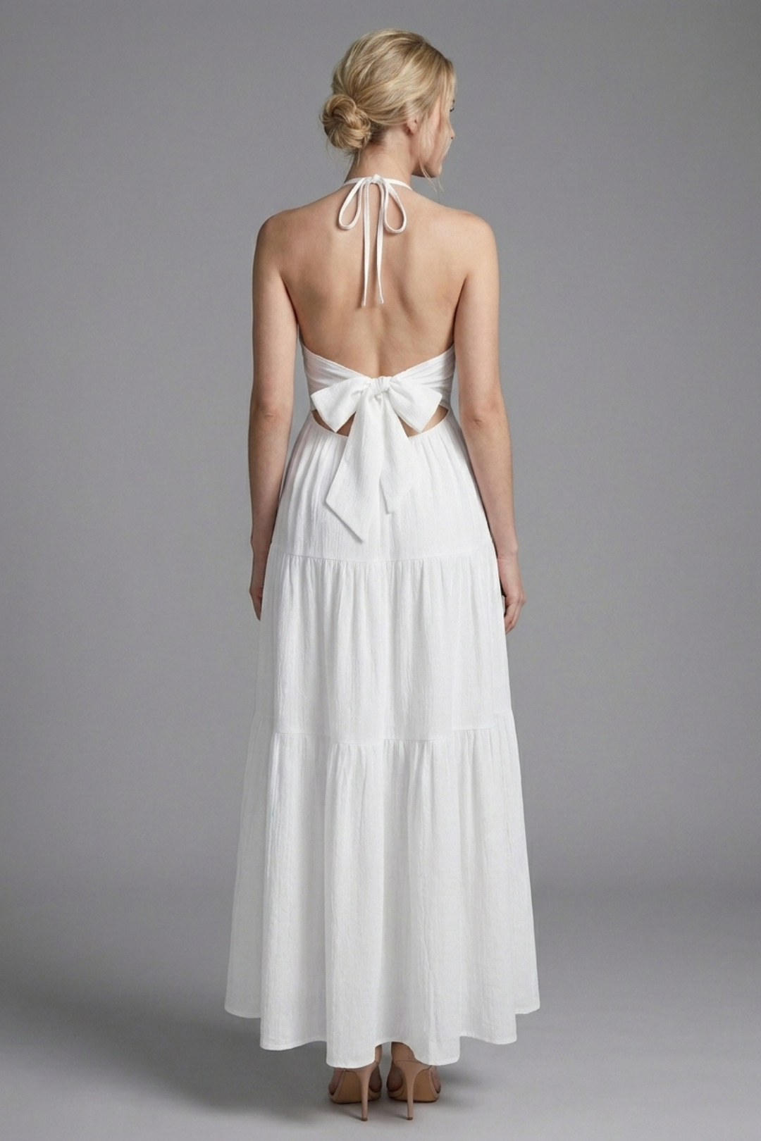Liora Flowing Halter Maxi Dress