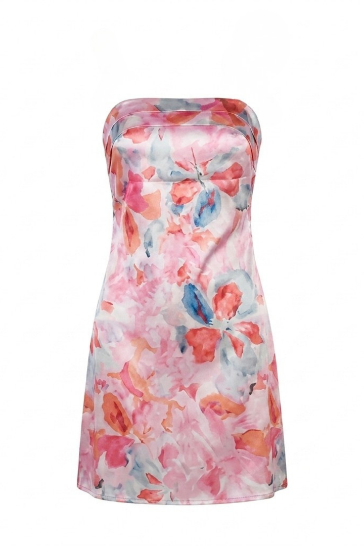 Jessie Strapless Floral Bodycon Mini Dress