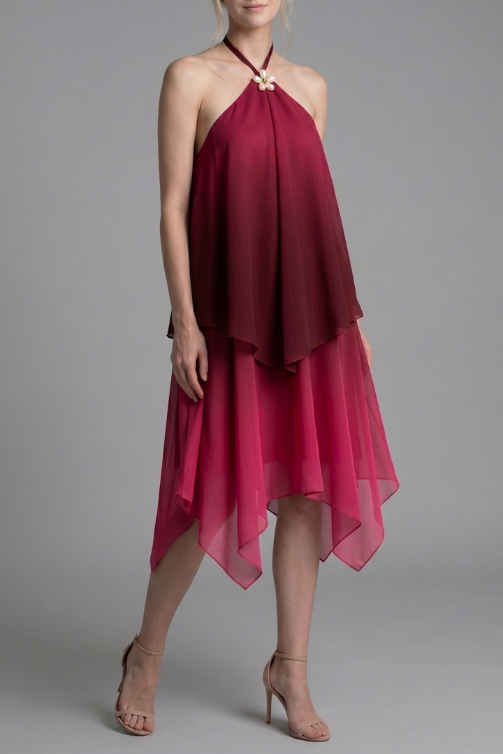 Stella Twin Flame Halter Open Back Mini Dress