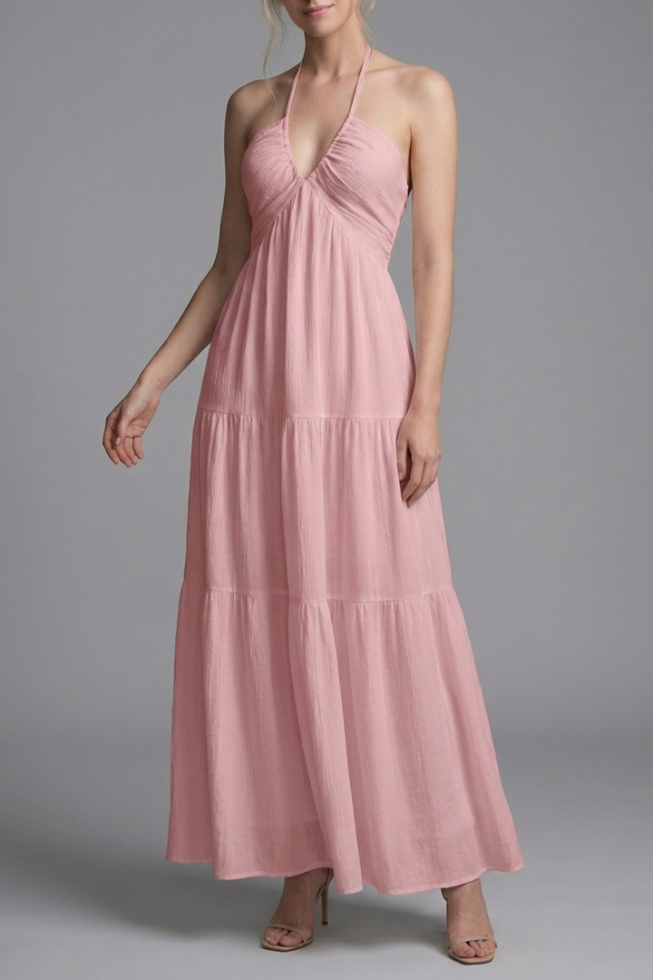 Liora Flowing Halter Maxi Dress