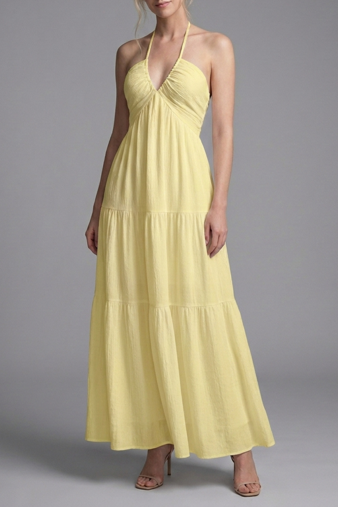 Liora Flowing Halter Maxi Dress