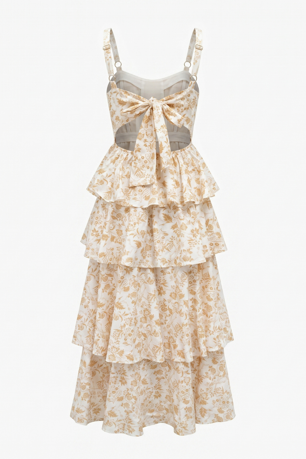 Cynthia Provence Bloom Tiered Floral Midi Dress