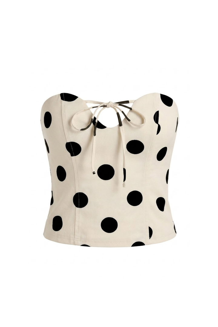 Miki Strapless Polka Dot Bustier Top