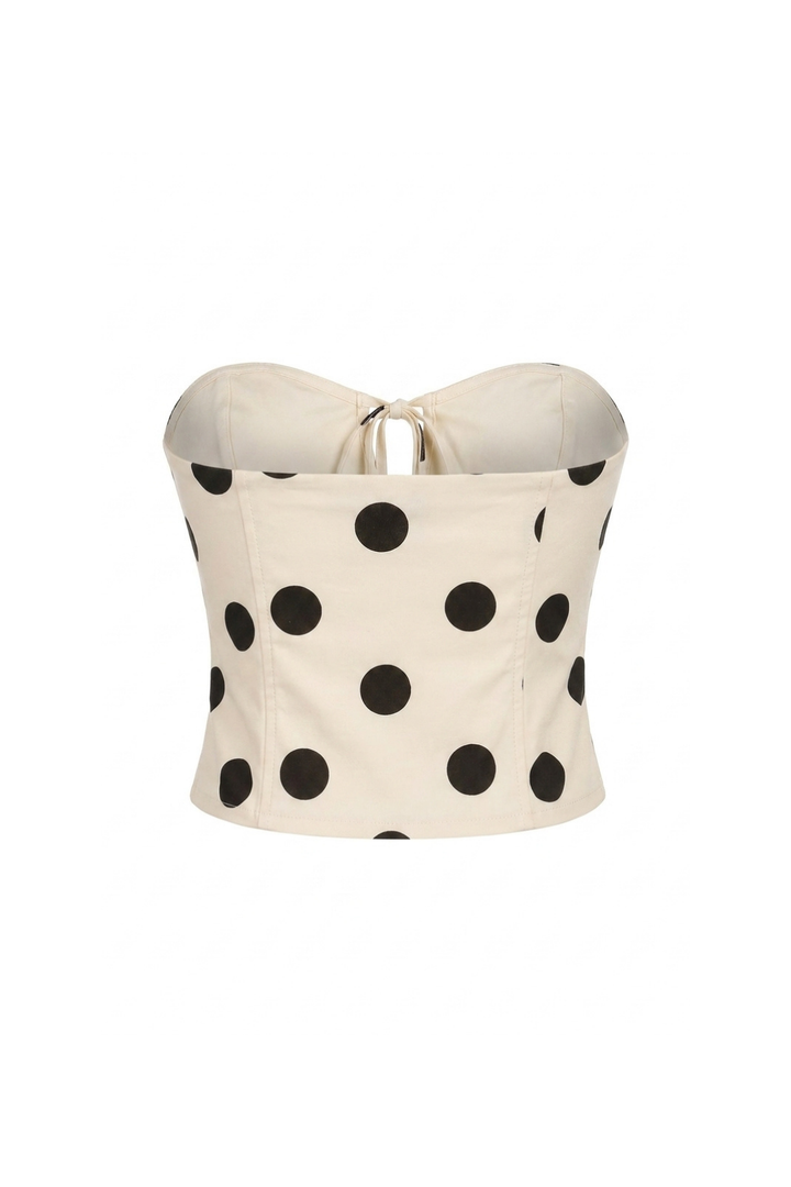 Miki Strapless Polka Dot Bustier Top
