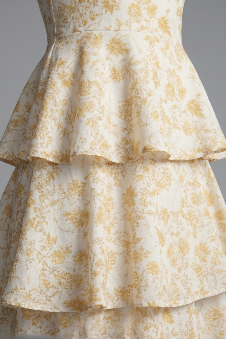 Cynthia Provence Bloom Tiered Floral Midi Dress