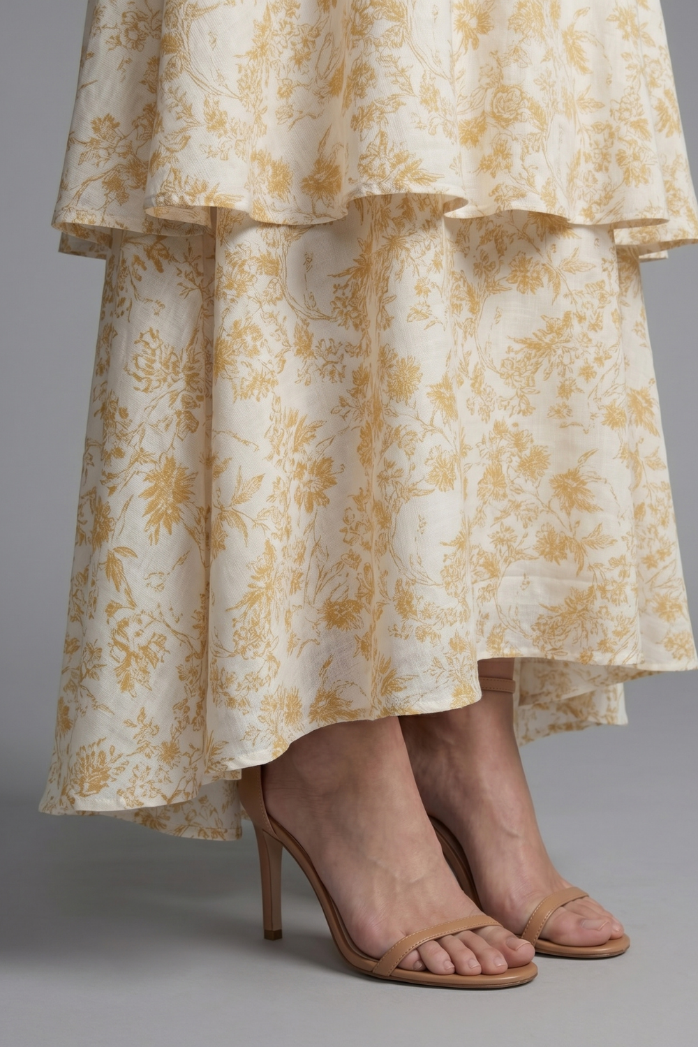 Cynthia Provence Bloom Tiered Floral Midi Dress