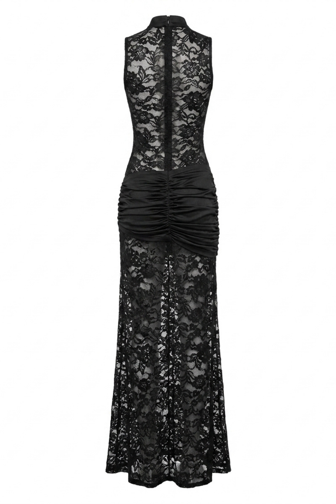 Alexander Saint Lace Fitted Maxi Dress