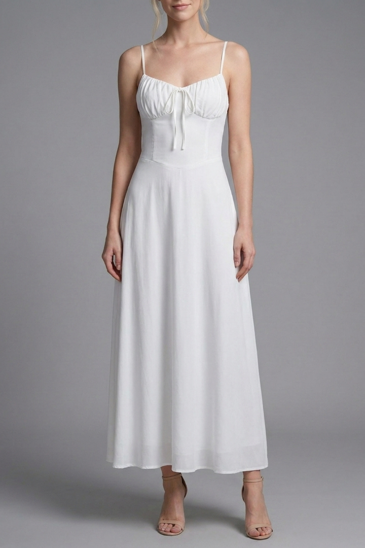 Celine Lace Up Backless A-Line Dress