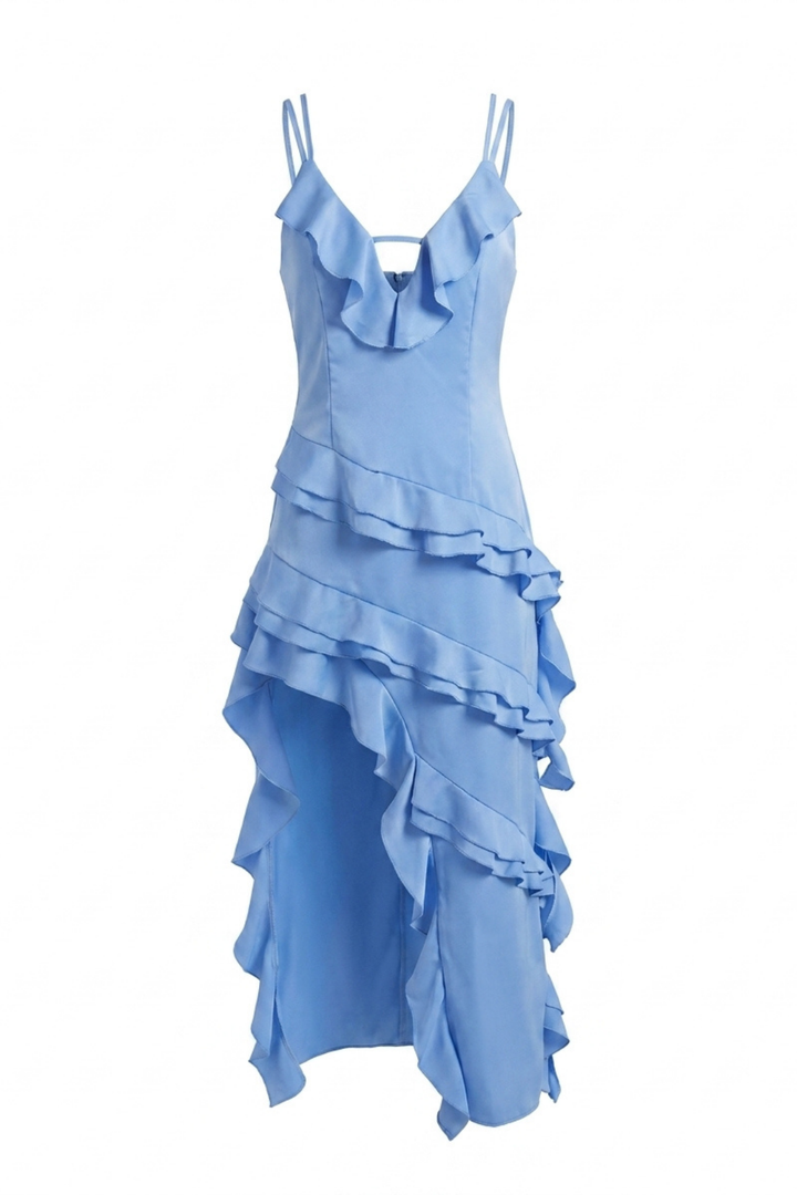 Rosalie Sleeveless Ruffle Maxi Dress