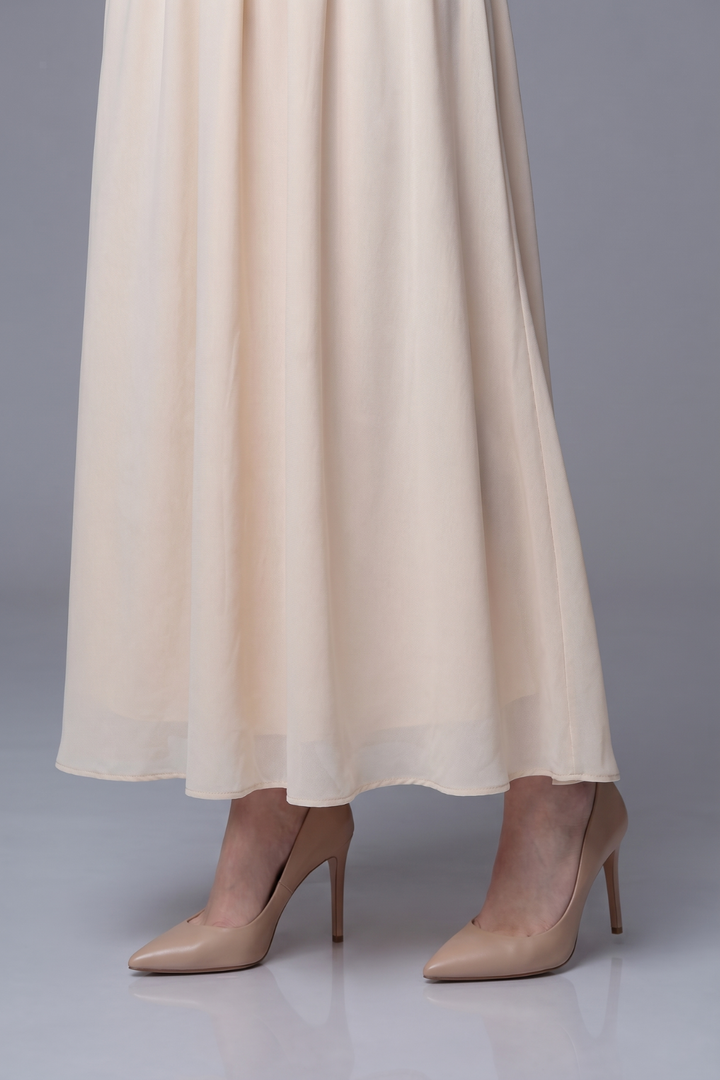 Emma Deep V Cinched Waist Maxi Dress