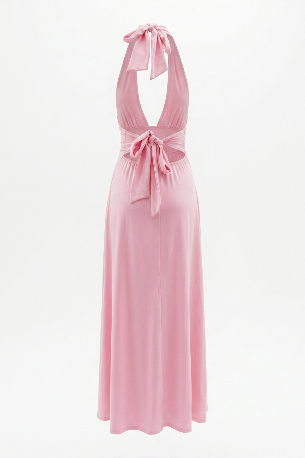 Crystal Ethereal Elegance Halter Slit Maxi Gown