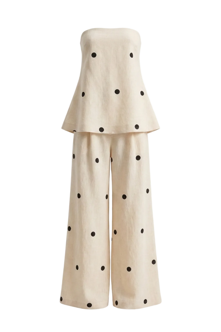Beverly Spot Strapless Set
