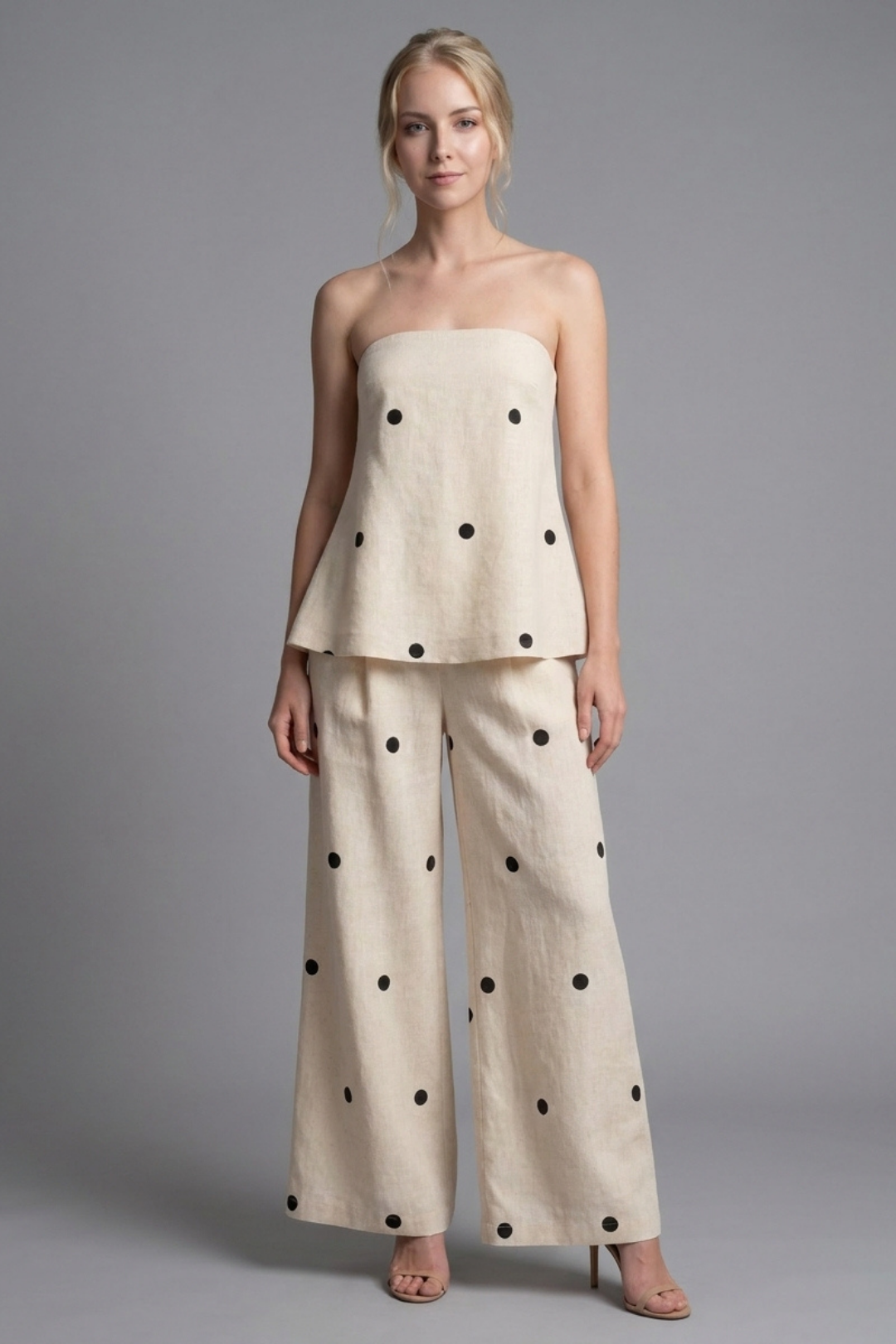 Beverly Spot Strapless Set