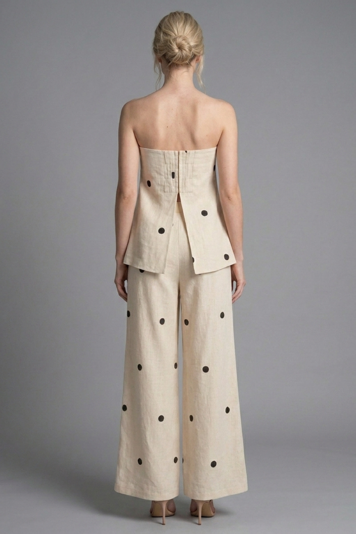 Beverly Spot Strapless Set