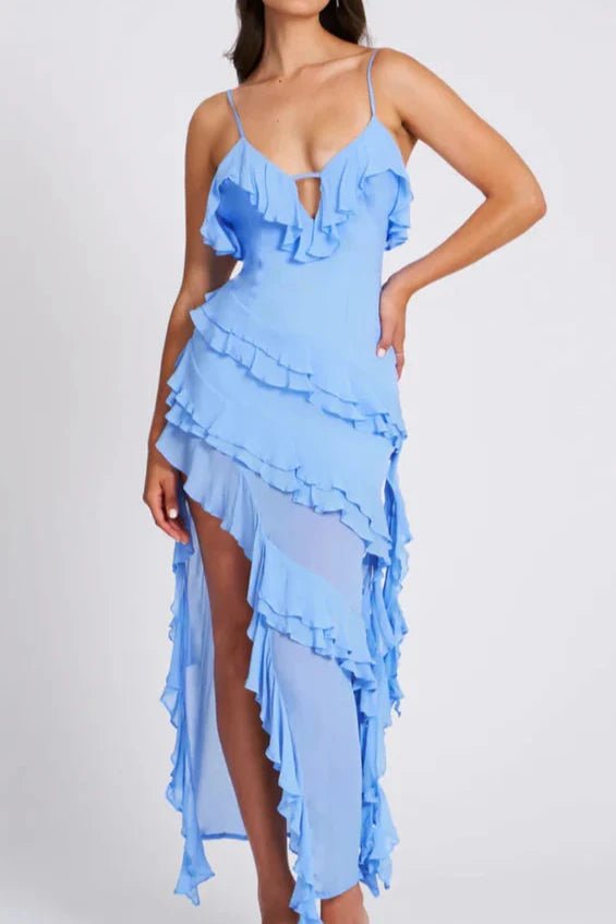Rosalie Sleeveless Ruffle Maxi Dress