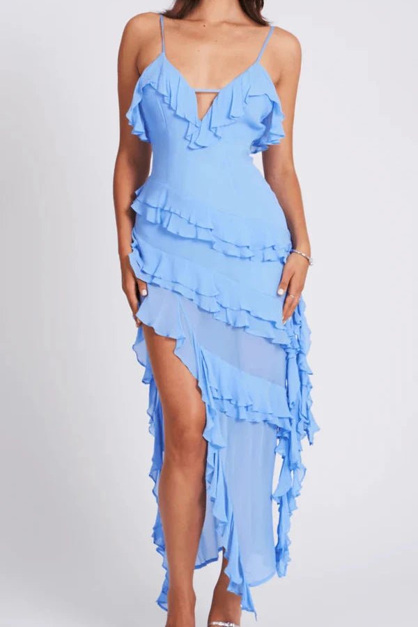 Rosalie Sleeveless Ruffle Maxi Dress