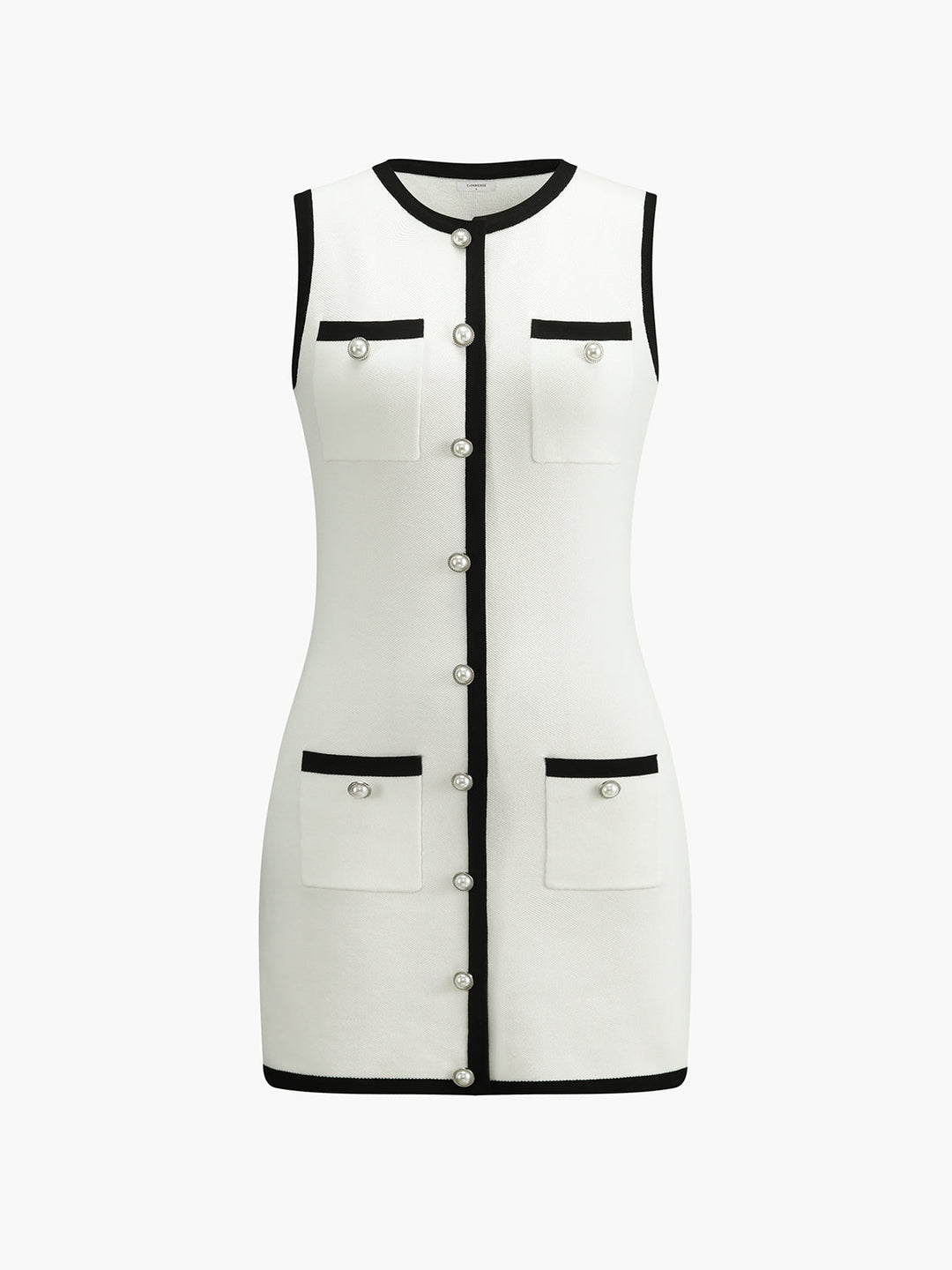 Pippa Button Pocket Knit Mini Dress