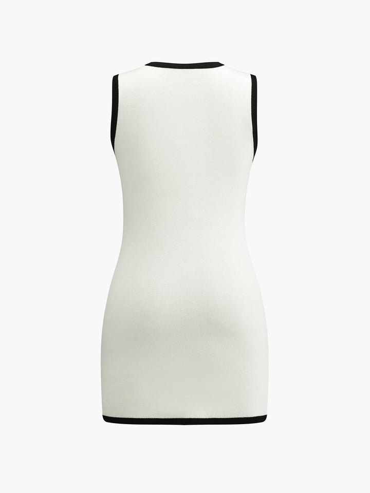 Pippa Button Pocket Knit Mini Dress