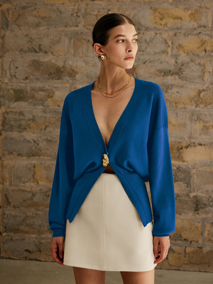 Margot Golden Button Knit Cardigan