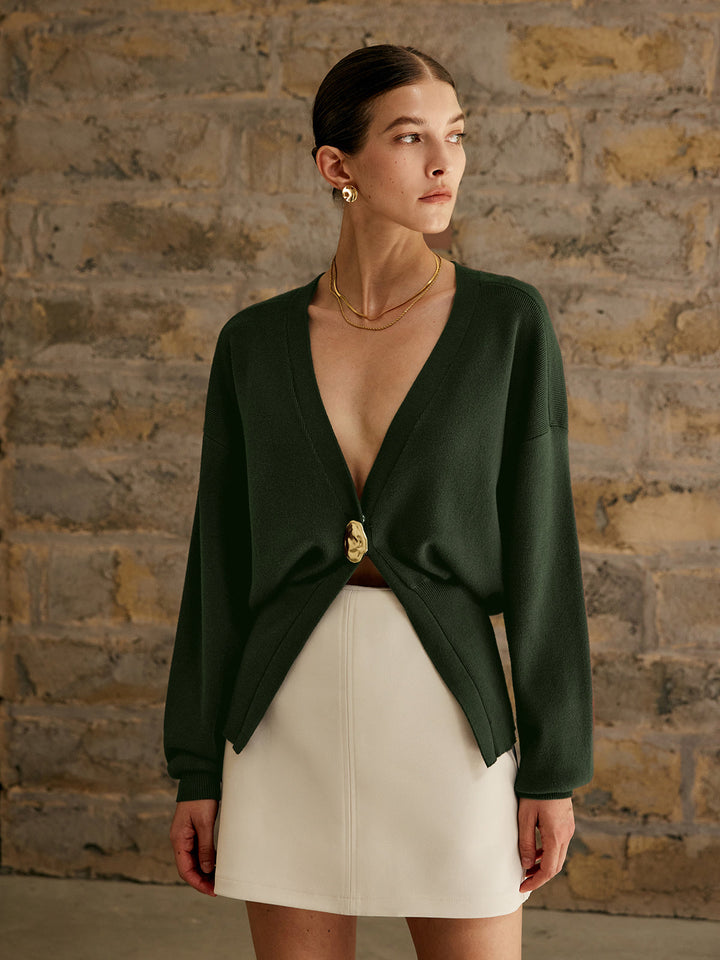 Margot Golden Button Knit Cardigan