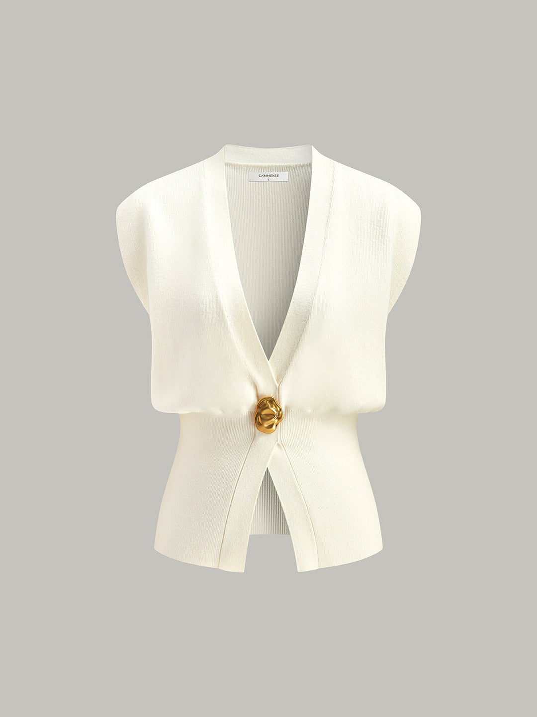 Vera V-Neck Buttoned Knit Vest