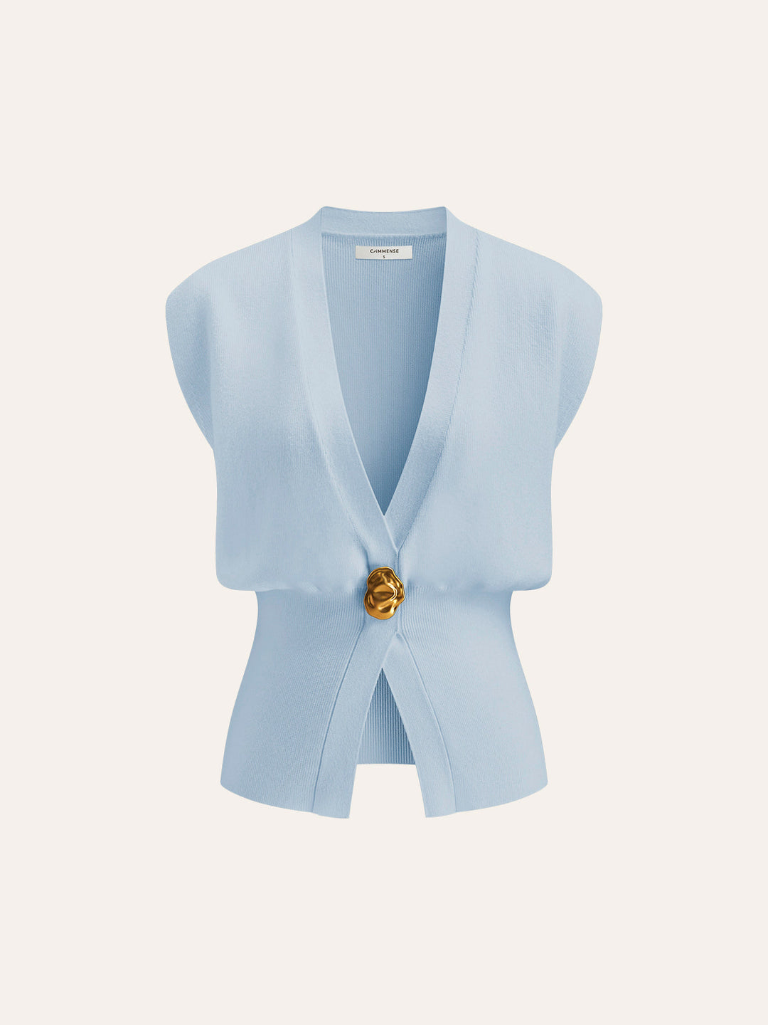 Vera V-Neck Buttoned Knit Vest