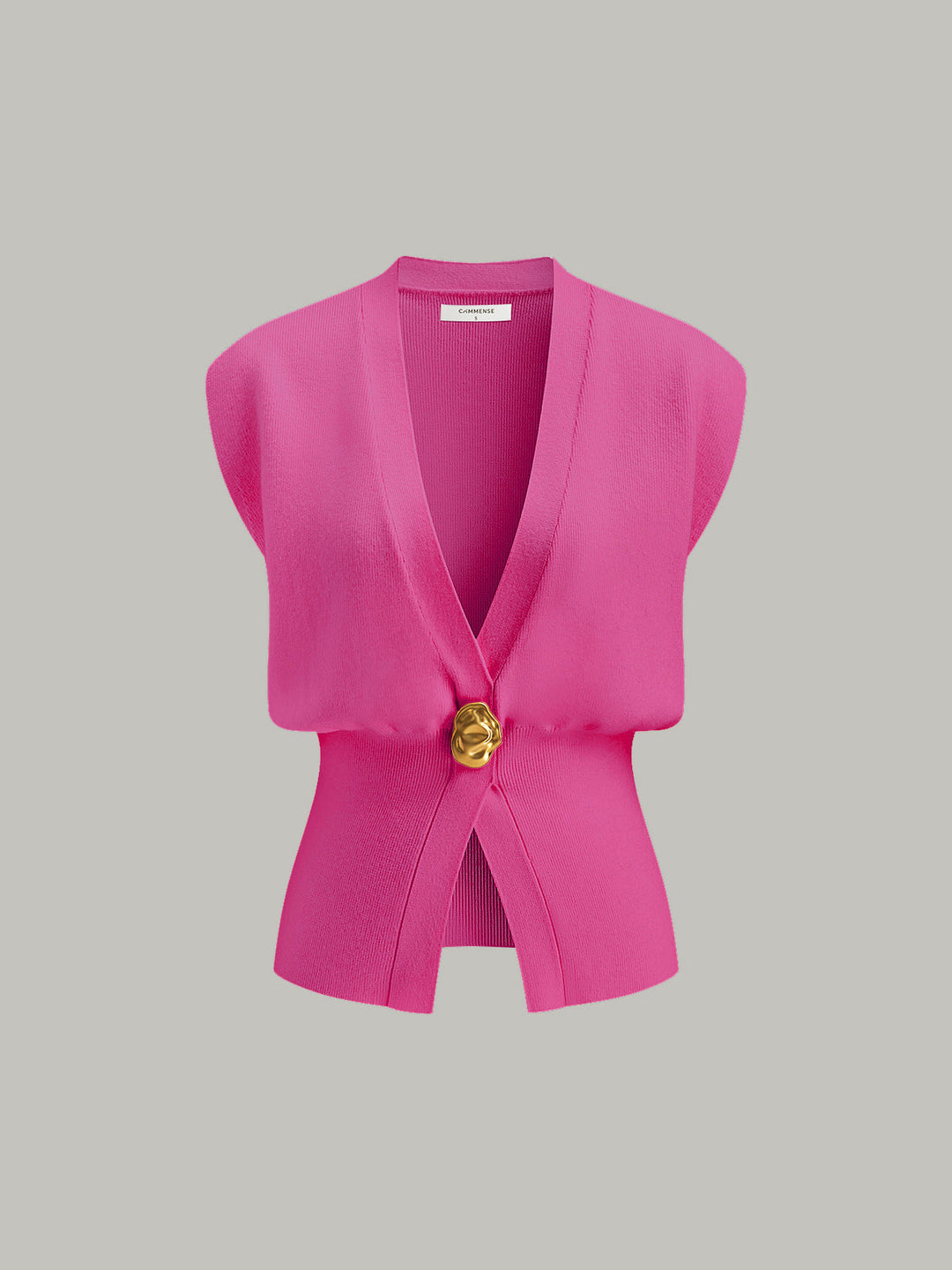 Vera V-Neck Buttoned Knit Vest