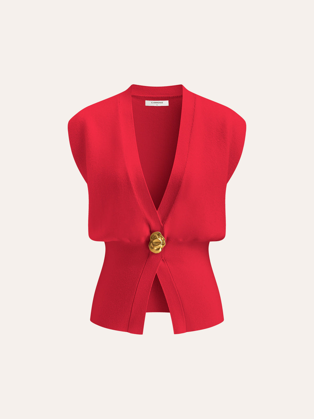 Vera V-Neck Buttoned Knit Vest