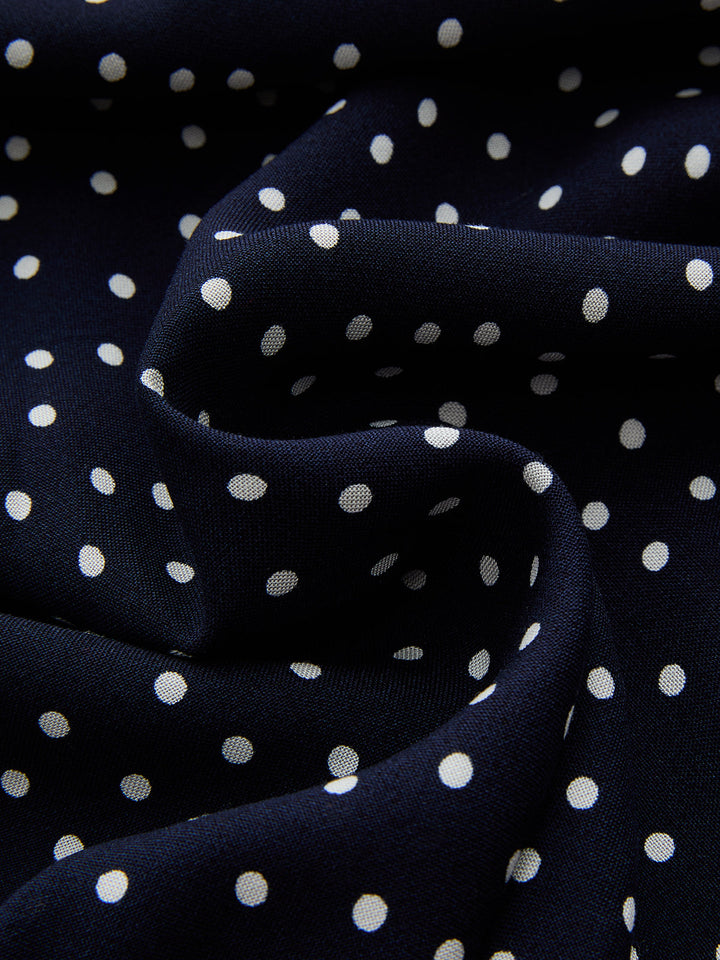Rosie Polka Dot Lace Trim Mini Dress