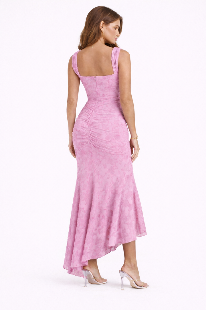 Cleo V Neck Fitted Midi Dress
