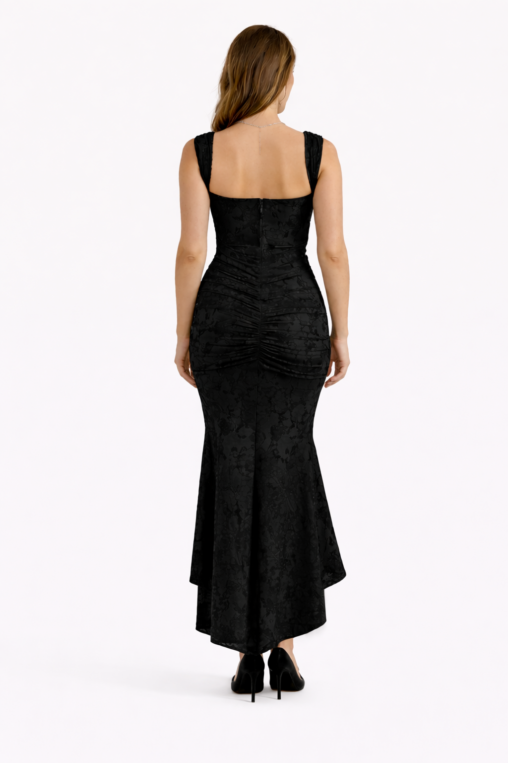 Cleo V Neck Fitted Midi Dress