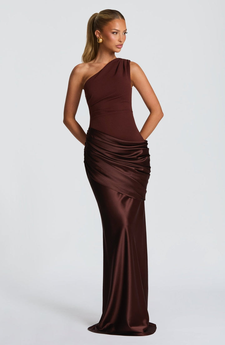 Janet One Shoulder Flowing Maxi Dress