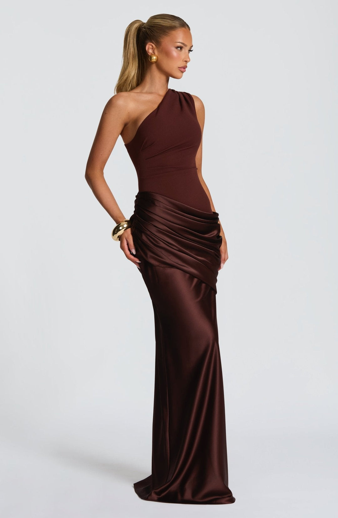 Janet One Shoulder Flowing Maxi Dress